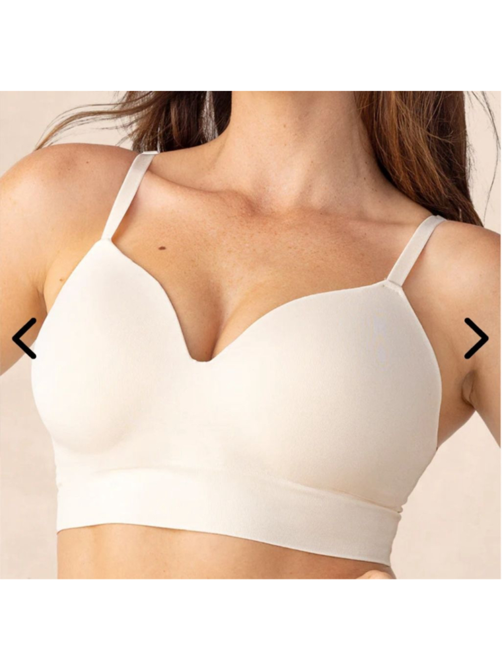 Women's truekind Beige Supportive Comfort Wireless Shaping Bra XL